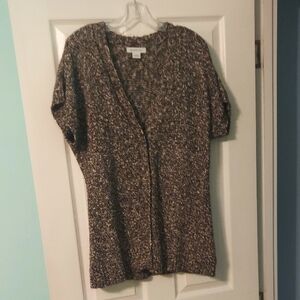 Women's brown and cream Sweater vest Large